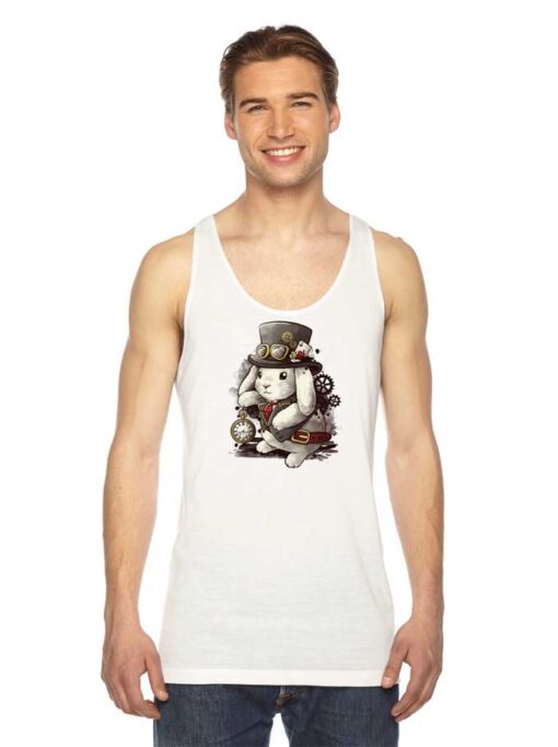 Steampunk White Rabbit Magician Tank Top