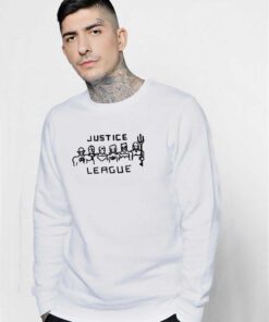 The Justice League Ugly Drawing Sweatshirt