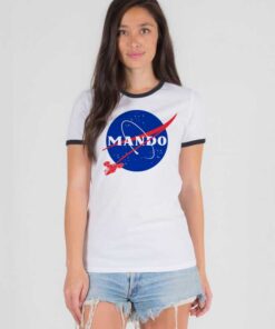 The Mando Race Nasa Logo Ringer Tee