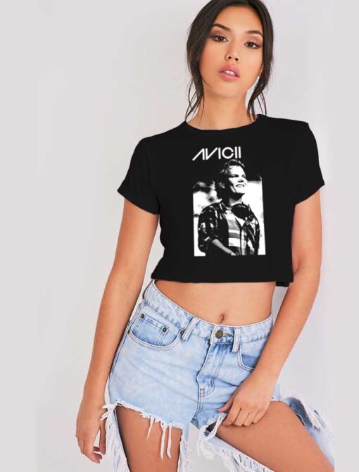 The Smiling Avicii Face Portrait Crop Top Shirt