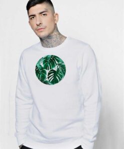 Tropical Palm Leaves Shape Logo Sweatshirt