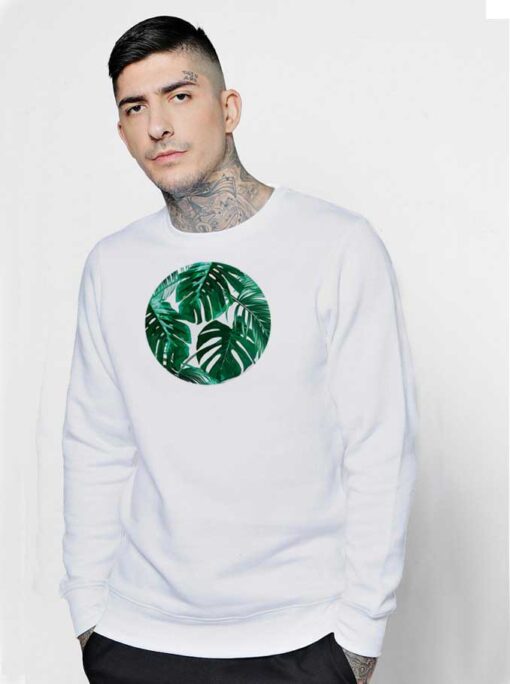 Tropical Palm Leaves Shape Logo Sweatshirt