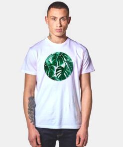 Tropical Palm Leaves Shape Logo T Shirt