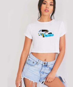 Blue Vehicle Car Travis Scott Crop Top Shirt