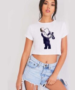 Donald Trump Playing Saxophone Crop Top Shirt