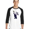 Donald Trump Playing Saxophone Raglan Tee