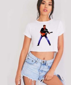 Georges Michael USA Guitar Crop Top Shirt