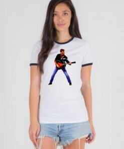 Georges Michael USA Guitar Ringer Tee
