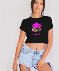 Gooba Baby Shark Rainbow Teeth Crop Top Shirt