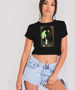 Jack Boys Black Travis Scott Photo Crop Top Shirt