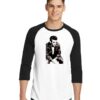 James Dean Smoking Photo Raglan Tee