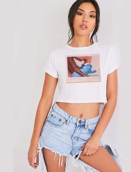 Kylie Jenner Polaroid Photo Crop Top Shirt