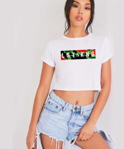 Last King Camo Style Crop Top Shirt