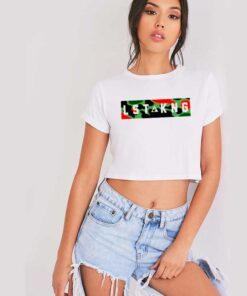 Last King Camo Style Crop Top Shirt