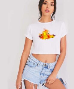 Last King Fast Life Fire Crop Top Shirt