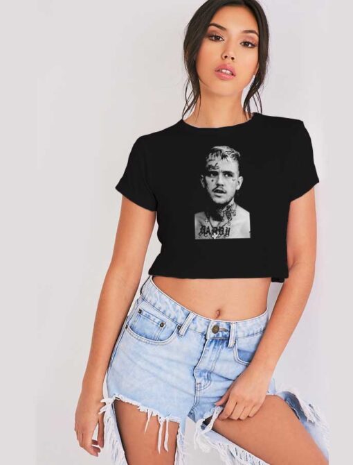 Lil Peep Black Portrait Crop Top Shirt