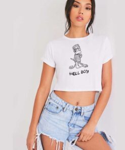 Lil Peep Hell Boy Bart Simpson Crop Top Shirt