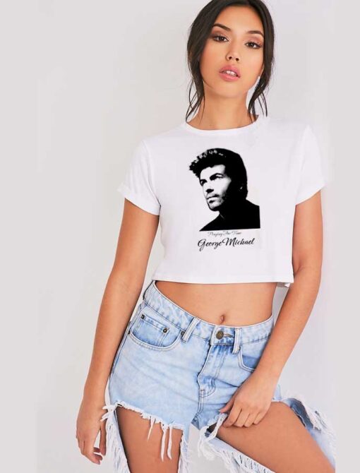 Praying For Time George Michael Crop Top Shirt