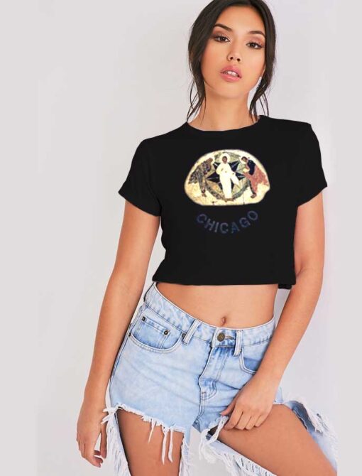 Vintage Jesus Is King Chicago Crop Top Shirt