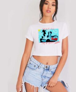 White Ray Of Sunset Travis Scott Crop Top Shirt