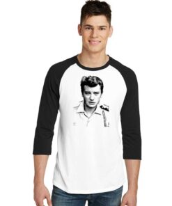 Young Johnny Hallyday Photo Vintage Raglan Tee