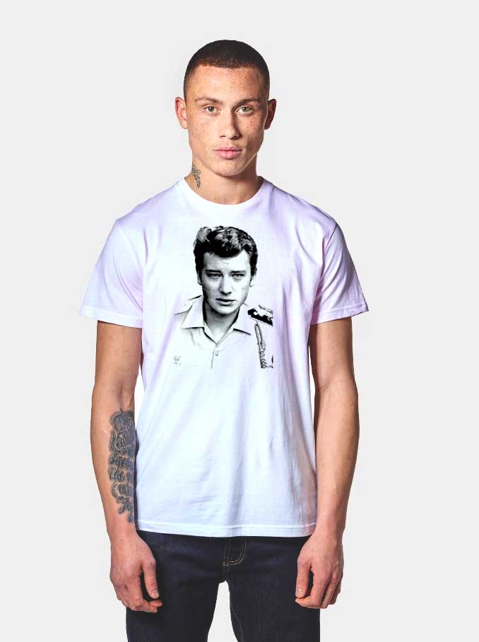 Get Order Young Johnny Hallyday Photo Vintage T Shirt T Shirt On Sale