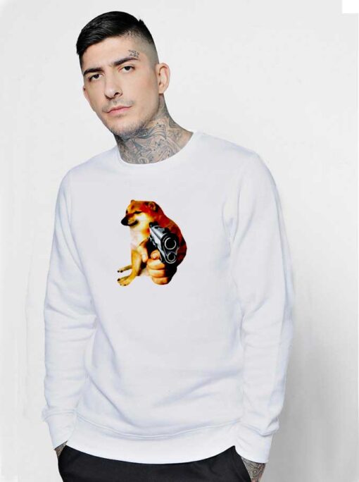 Cheems Doge Gun Pistol Sweatshirt