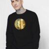Golden Bitcoin Crypto Coin Sweatshirt