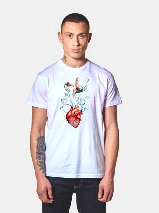 Pink Floyd Love Flowers Heart T Shirt