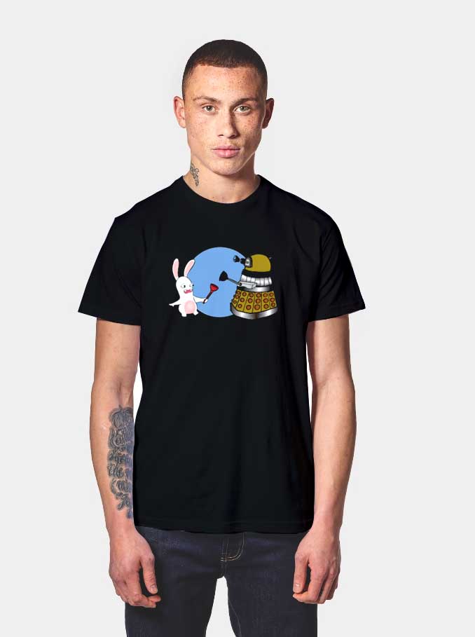 Raving Dalek Rabbids Robot T Shirt