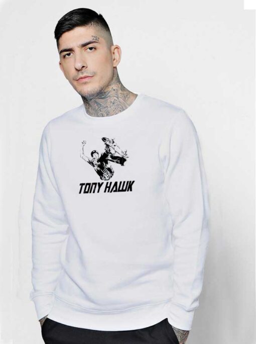 Tony Hawk Art Black White Sweatshirt