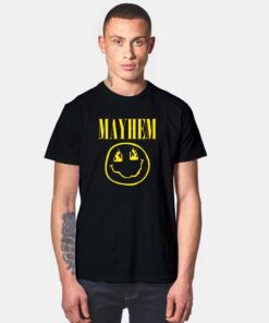 Mayhem Flaming Nirvana Logo T Shirt