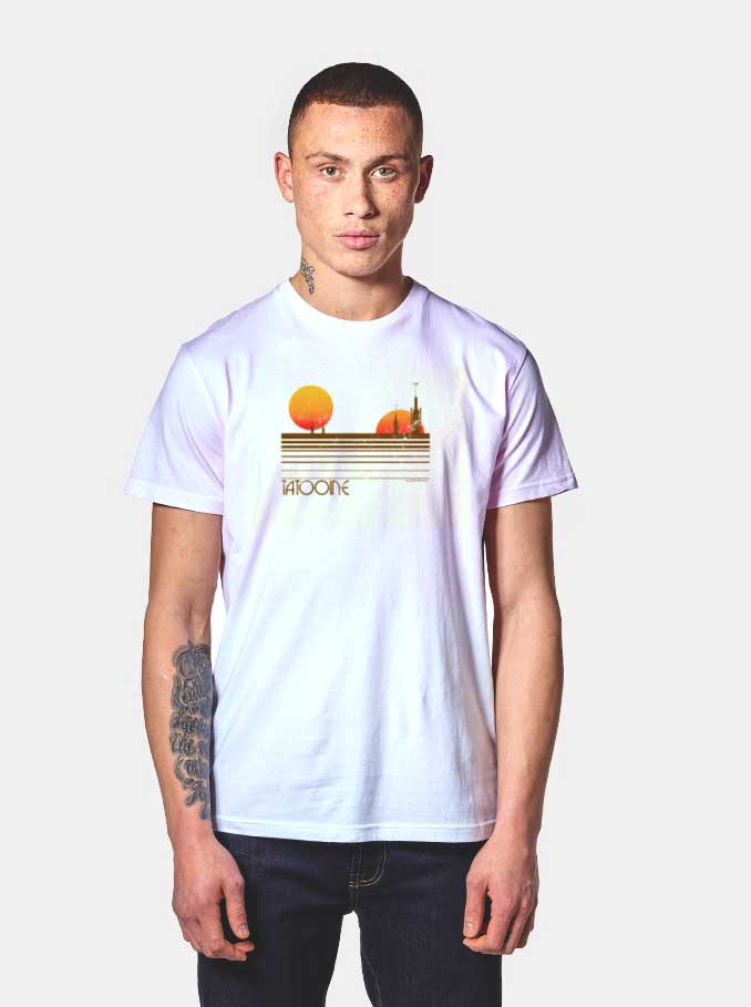 Visit Tatooine Sunset Logo T Shirt