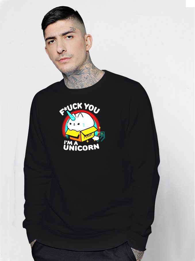 Cat I'm A Unicorn In The Box Sweatshirt