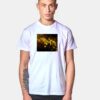 Golden Stars Galaxy Meteor Shower T Shirt