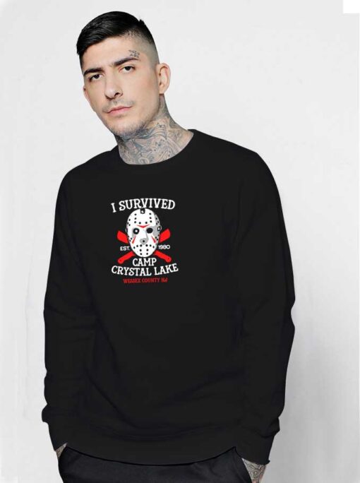 I Survived Camp Blood Crystal Lake Sweatshirt