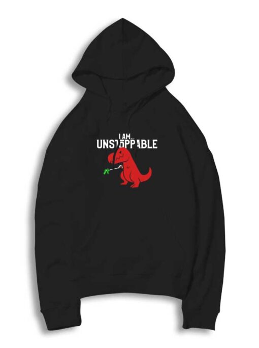 Unstoppable T-Rex Dinosaur Red Hoodie