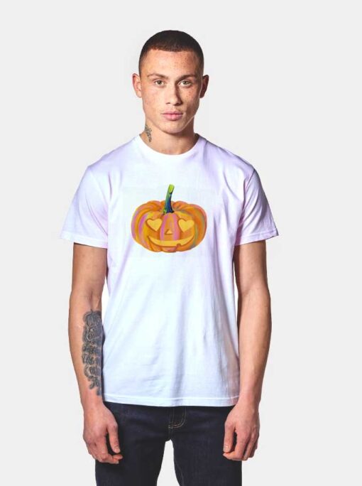 Halloween Rainbow Heart Eyes Pumpkin T Shirt