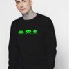 Alien Pixel Space Invader Sweatshirt