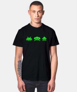 Alien Pixel Space Invader T Shirt