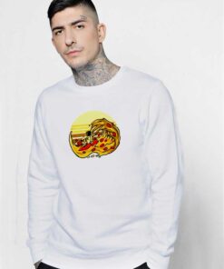 Astronaut Great Wave Of Pizza Sweatshirt