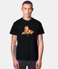 Beer and Pizza Cartoon T Shirt