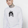 Cat Astronaut Blank Ink Sweatshirt