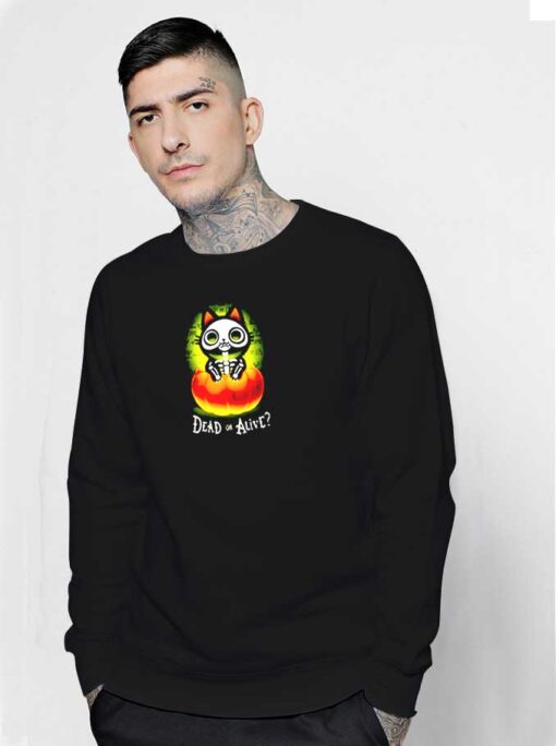 Halloween Schrödinger's Cat Dead Or Alive Sweatshirt