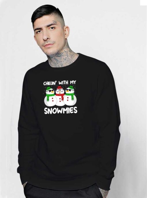 Chillin With My Snowmies Christmas Doll Sweatshirt
