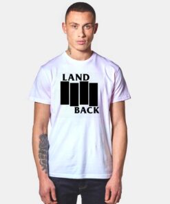 Land Back Black Flag T Shirt