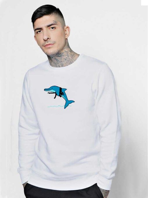 Machine Gun Dolphin Weapon Sweatshirt