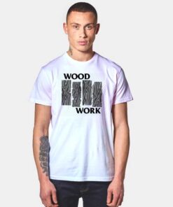 Wood Work Stripe Black Flag T Shirt