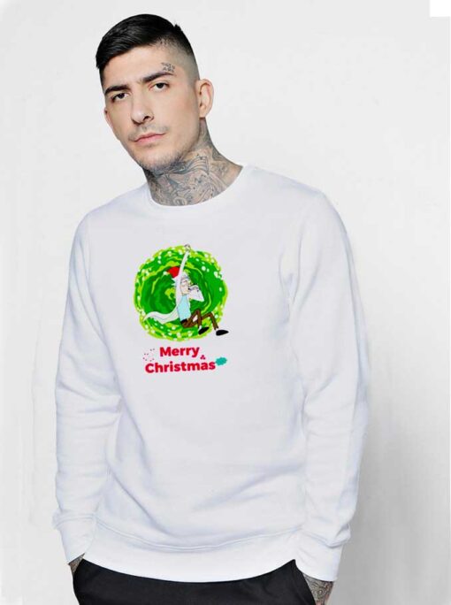 Rick Teleport Merry Christmas Sweatshirt