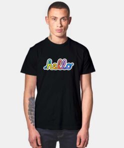 Apple Hello Rainbow Quote T Shirt